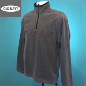 Old Navy Men's 1/4 Zip Pullover Fleece Gray Small